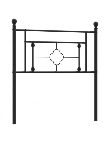Testiera in Metallo Nero 100 cm