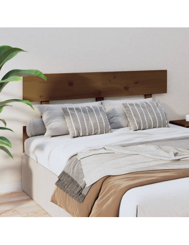 Testiera per Letto Miele 138x3x81 cm in Legno Massello di Pino