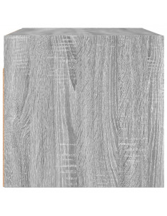 Mobile a Muro con Ante in Vetro Grigio Sonoma 68,5x37x35 cm 2