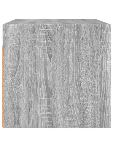 Mobile a Muro con Ante in Vetro Grigio Sonoma 68,5x37x35 cm