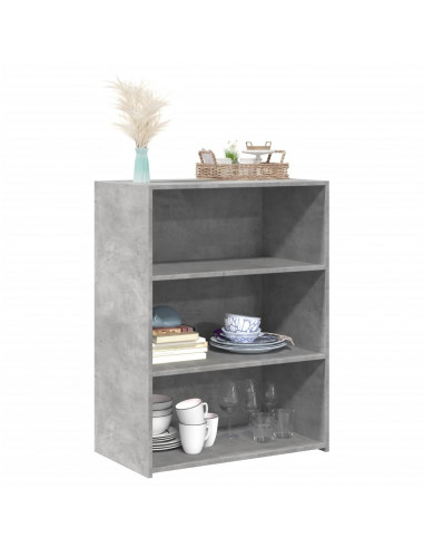 Credenza Grigio Cemento 70x41x93 cm in Legno Multistrato