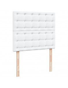 Giroletto a Molle con Materasso Bianco 120x190 cm in Similpelle 2