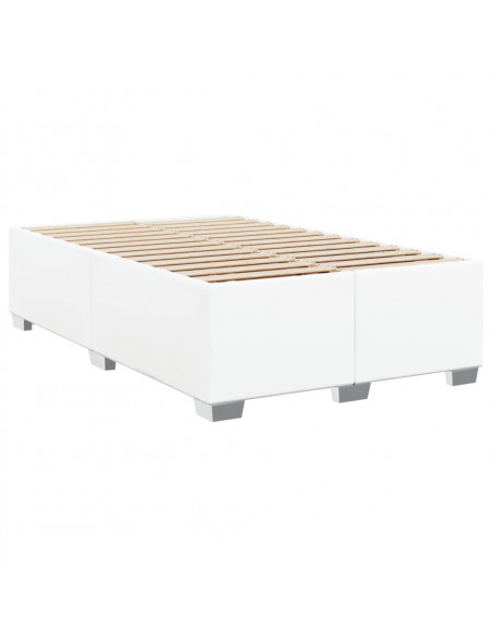 Giroletto a Molle con Materasso Bianco 120x190 cm in Similpelle