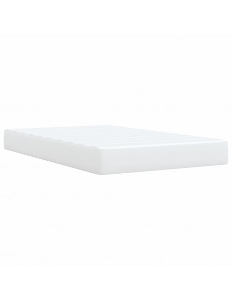 Giroletto a Molle con Materasso Bianco 120x190 cm in Similpelle