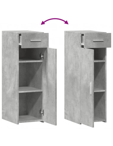 Credenza Grigio Cemento 30x42,5x93 cm in Legno Multistrato