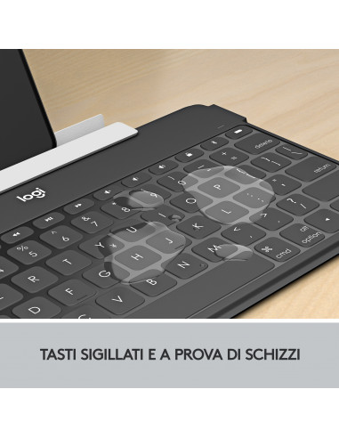 Logitech Keys-To-Go Tastiera Bluetooth, Sottile e Leggera, per iPhone, iPad, Apple TV e tutti i dispositivi iOS. Rosa