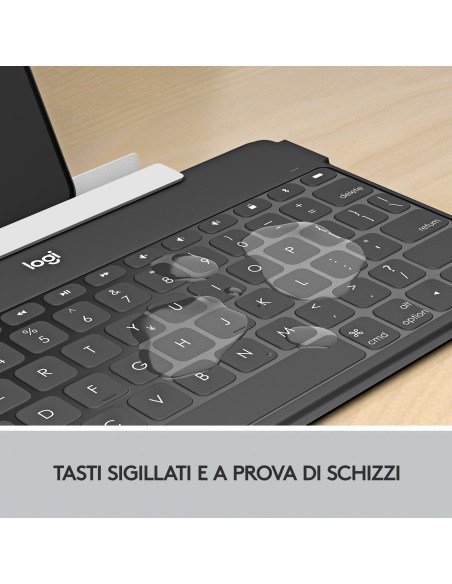 Logitech Keys-To-Go Tastiera Bluetooth, Sottile e Leggera, per iPhone, iPad, Apple TV e tutti i dispositivi iOS. Rosa