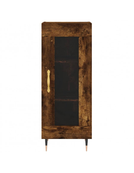 Credenza Rovere Fumo 34,5x34x180 cm in Legno Multistrato