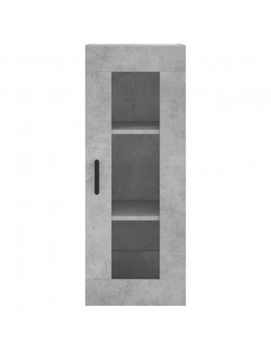 Credenza Grigio Cemento 34,5x34x180 cm in Legno Multistrato