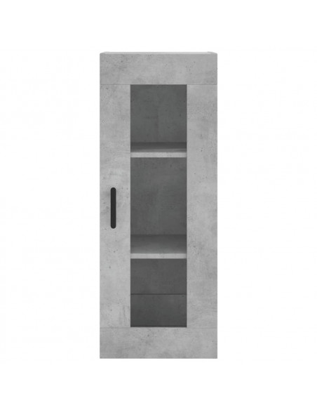 Credenza Grigio Cemento 34,5x34x180 cm in Legno Multistrato