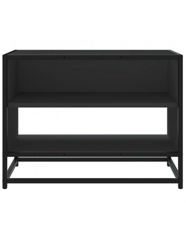 Mobile Porta TV Nero 61x40x46 cm in Truciolato e Metallo