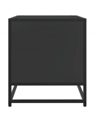 Mobile Porta TV Nero 61x40x46 cm in Truciolato e Metallo