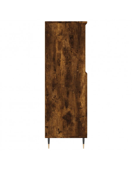 Credenza Rovere Fumo 60x36x110 cm in Legno Multistrato