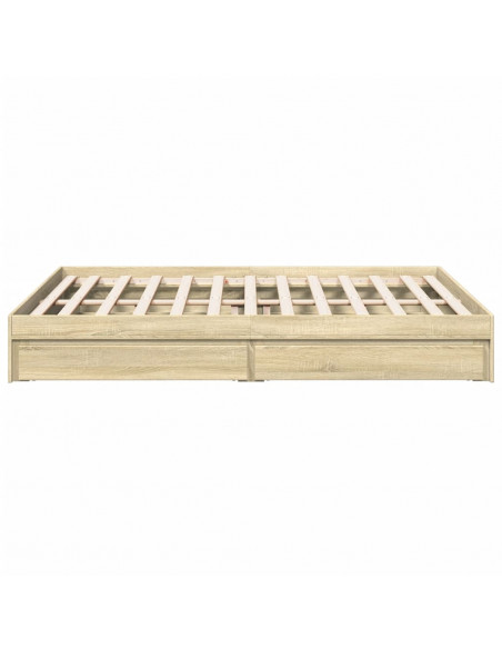 Giroletto Cassetti Rovere Sonoma 160x200 cm Legno Multistrato