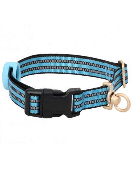 Pettorina per Cani con Guinzaglio e Collare Regolabile Blu XL