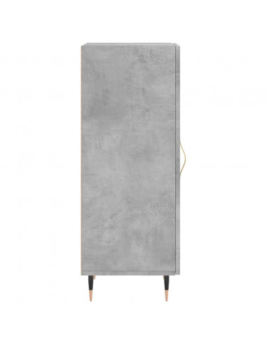 Credenza Grigio Cemento 34,5x34x90 cm in Legno Multistrato