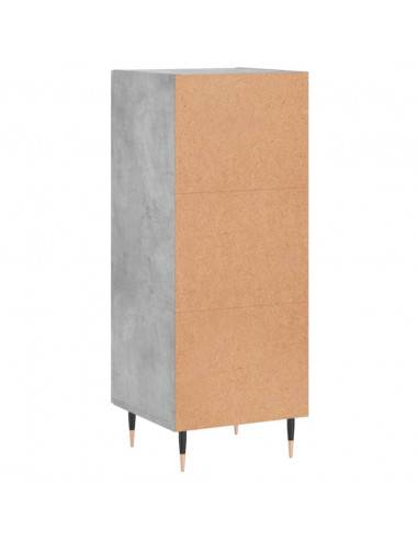Credenza Grigio Cemento 34,5x34x90 cm in Legno Multistrato
