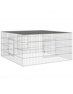 Conigliera 110x110x55 cm Ferro Zincato 2