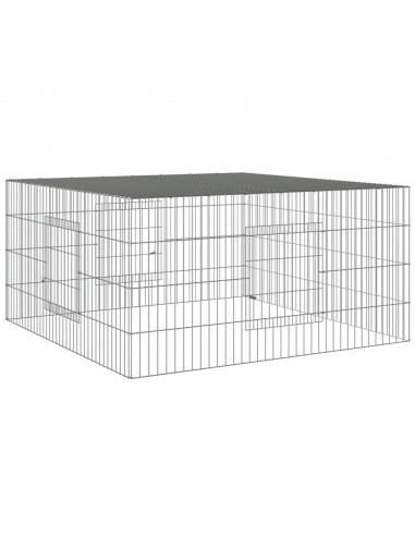 Conigliera 110x110x55 cm Ferro Zincato