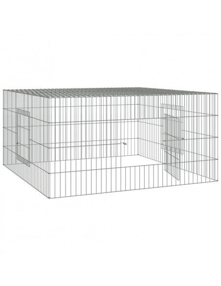 Conigliera 110x110x55 cm Ferro Zincato