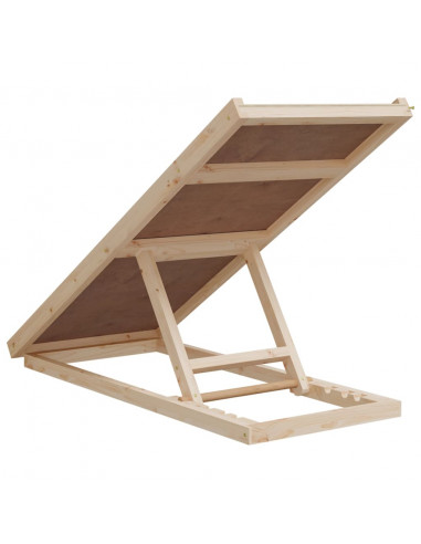 Rampa per Cani Grigia 100x40 cm in Legno Massello di Abete