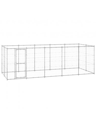 Gabbia per Cani da Esterno in Acciaio Zincato 12,1 m²