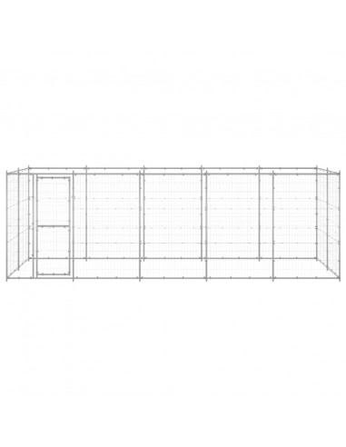 Gabbia per Cani da Esterno in Acciaio Zincato 12,1 m²