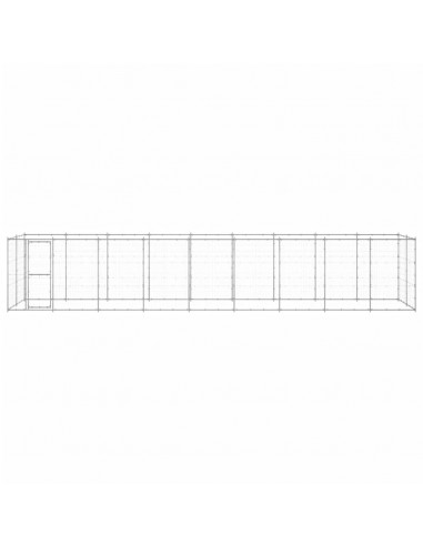 Gabbia per Cani da Esterno in Acciaio Zincato 21,78m²