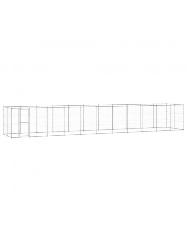 Gabbia per Cani da Esterno in Acciaio Zincato 26,62m²