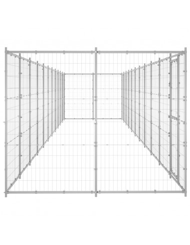 Gabbia per Cani da Esterno in Acciaio Zincato 26,62m²