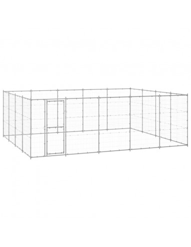 Gabbia per Cani da Esterno in Acciaio Zincato 24,2 m²
