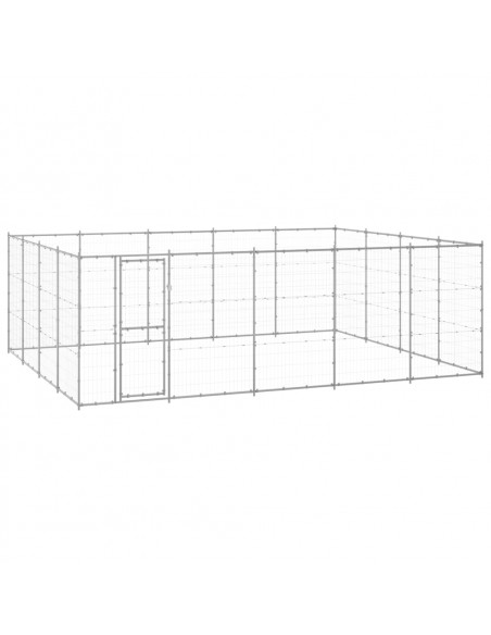 Gabbia per Cani da Esterno in Acciaio Zincato 24,2 m²