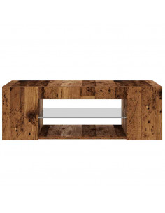 Mobile Porta TV con LED Legno Antico 90x39x30 cm Multistrato 2