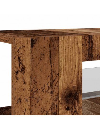 Mobile Porta TV con LED Legno Antico 90x39x30 cm Multistrato