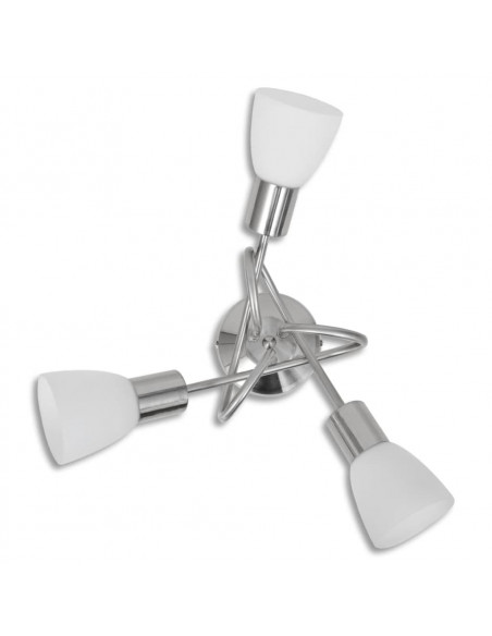 Lampada da Soffitto con Diffusori in Vetro per 3 lampadine E14
