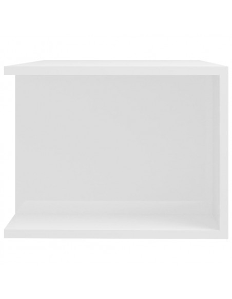 Mobile Porta TV con Luci LED Bianco Lucido 90x39x30 cm