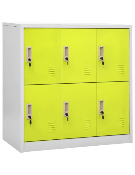 Armadietti Chiavi 2pz Grigio Chiaro Verde 90x45x92,5cm Acciaio