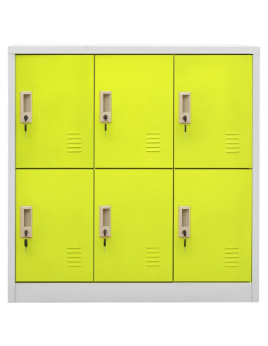 Armadietti Chiavi 2pz Grigio Chiaro Verde 90x45x92,5cm Acciaio