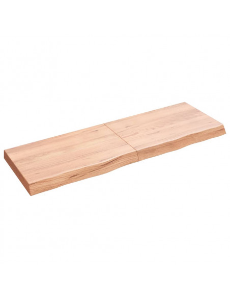 Ripiano Muro Marrone 120x40x(2-6) cm Massello Rovere Trattato
