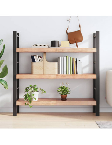 Ripiano Muro Marrone 120x40x(2-6) cm Massello Rovere Trattato