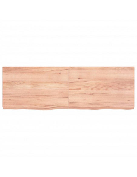 Ripiano Muro Marrone 120x40x(2-6) cm Massello Rovere Trattato