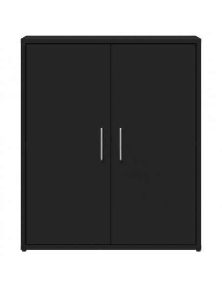 Credenze 2 pz Nere 60x31x70 cm in Legno Multistrato