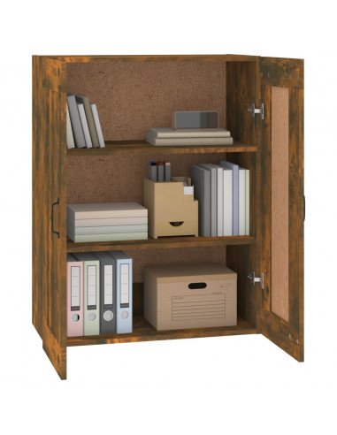 Armadietto Pensile a Parete Rovere Fumo 69,5x32,5x90 cm