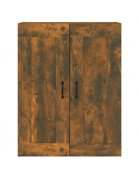 Armadietto Pensile a Parete Rovere Fumo 69,5x32,5x90 cm