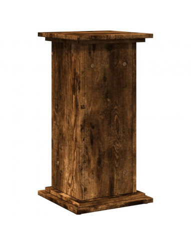 Espositore con Portaoggetti Rovere Fumo 31x30x60cm Truciolato