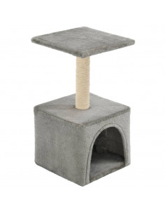 Albero per Gatti con Tiragraffi in Sisal 55 cm Grigio 2