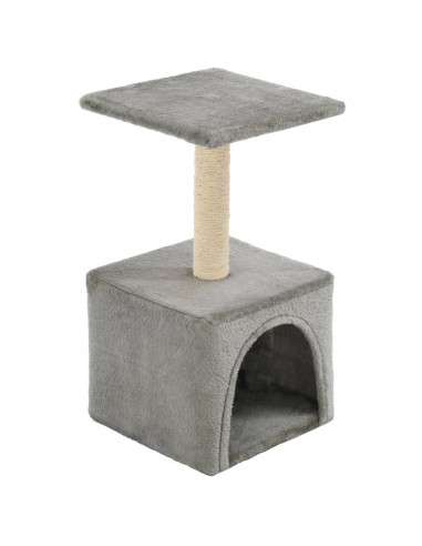 Albero per Gatti con Tiragraffi in Sisal 55 cm Grigio