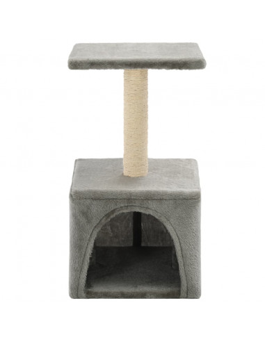 Albero per Gatti con Tiragraffi in Sisal 55 cm Grigio
