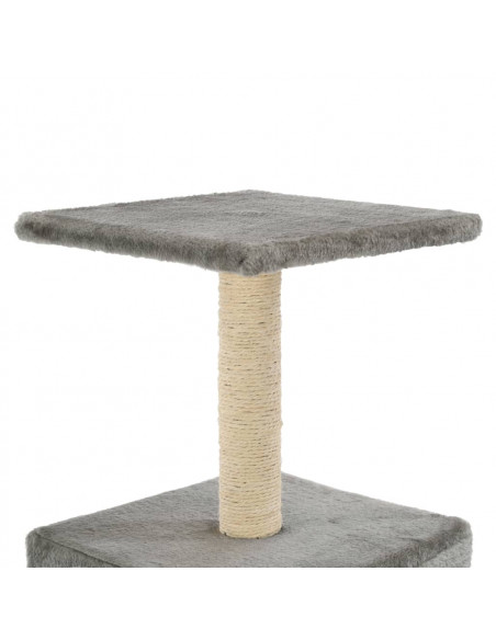 Albero per Gatti con Tiragraffi in Sisal 55 cm Grigio