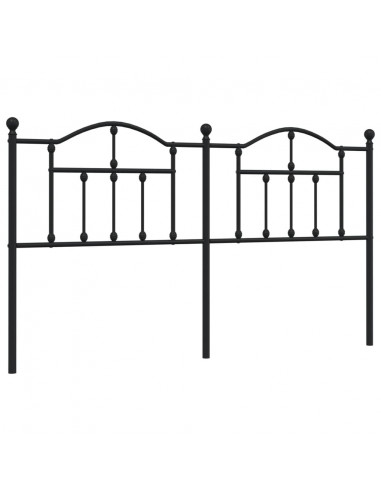 Testiera in Metallo Nero 180 cm